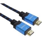 PremiumCord Ultra HDTV 4K@60Hz kabel HDMI 2.0b kovové+zlacené konektory 0,5m bavlněné opláštění kabe