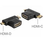Delock Adapter HDMI-A female&gt; HDMI HDMI-C-D male