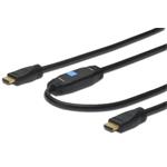 Digitus HDMI High Speed connection cable, type A, w/ amp. M/M, 20.0m, w/Ethernet, Ultra HD 24p, CE,
