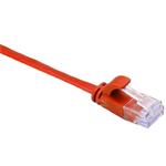 Masterlan comfort patch cable UTP, flat, Cat6, 0,25m, red