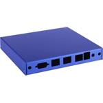 Mounting box CASE1D2BLUU, 3 LAN, 2 SMA, USB, Blue