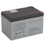SSB AGM lead acid battery 12V 12Ah, lifetime 10-12 years, Faston 6,3mm