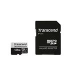 Transcend 128GB microSDXC 340S UHS-I U3 V30 A2 3D TLC (Class 10) paměťová karta (s adaptérem), 160MB