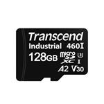 Transcend 128GB microSDXC460I UHS-I U3 V30 A2 3K P/E (3D TLC) průmyslová paměťová karta, 100MB/s R,