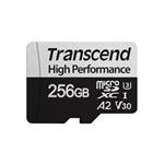Transcend 256GB microSDXC 330S UHS-I U3 V30 A2 (Class 10) paměťová karta (bez adaptéru), 100MB/s R,