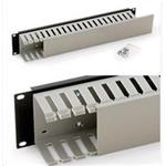 TRITON 19 "cable management panel 2U one-sided plastic strip, gray-black = corresponds to the picture!